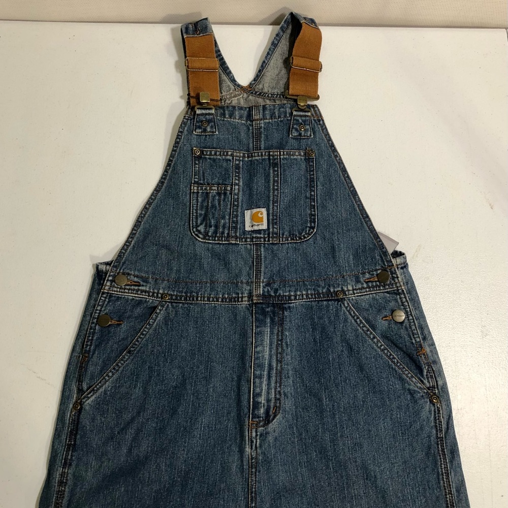 Vintage Carhartt Master Cloth Sanforized Blue Denim Overalls